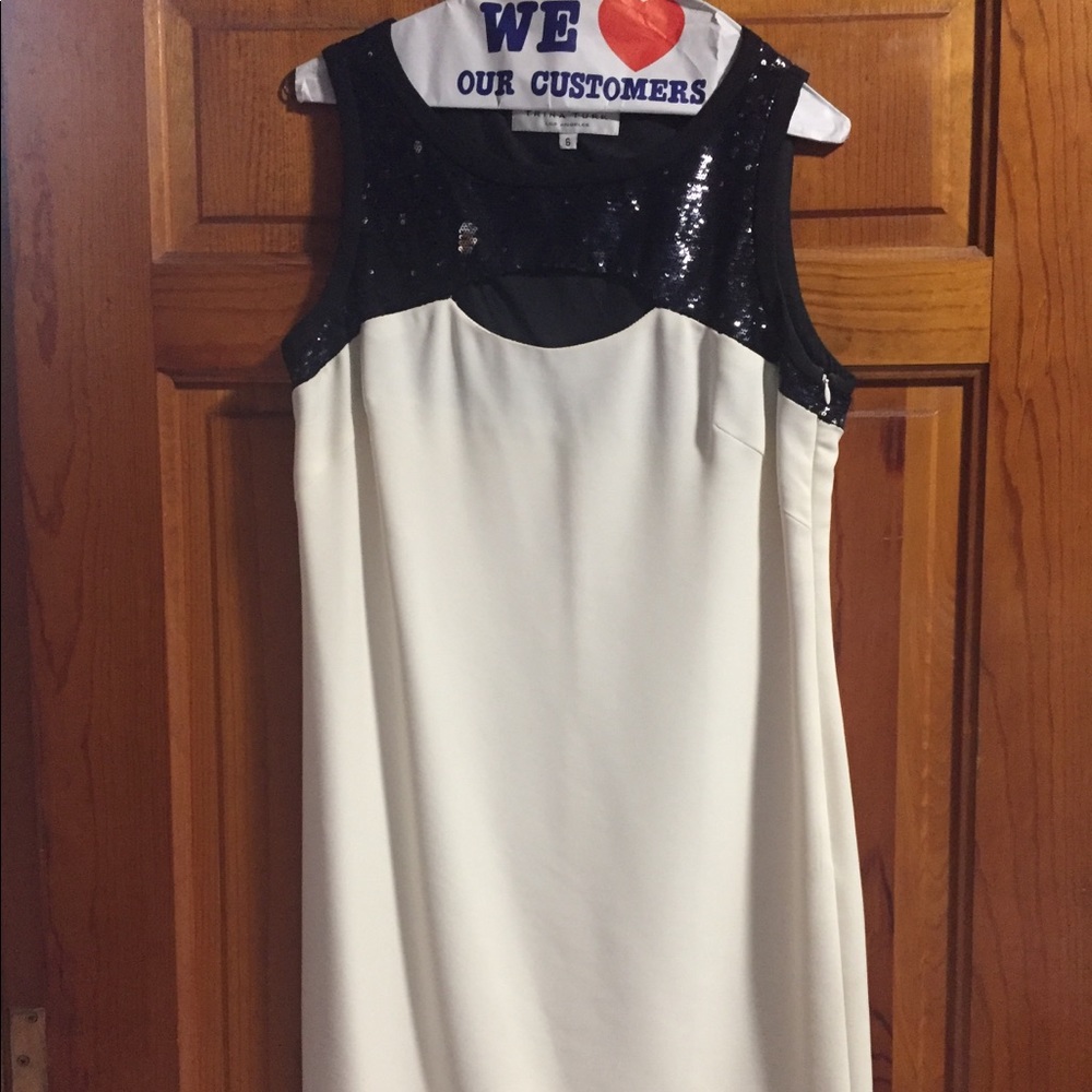 TRINA TURK two-tone cocktail dress